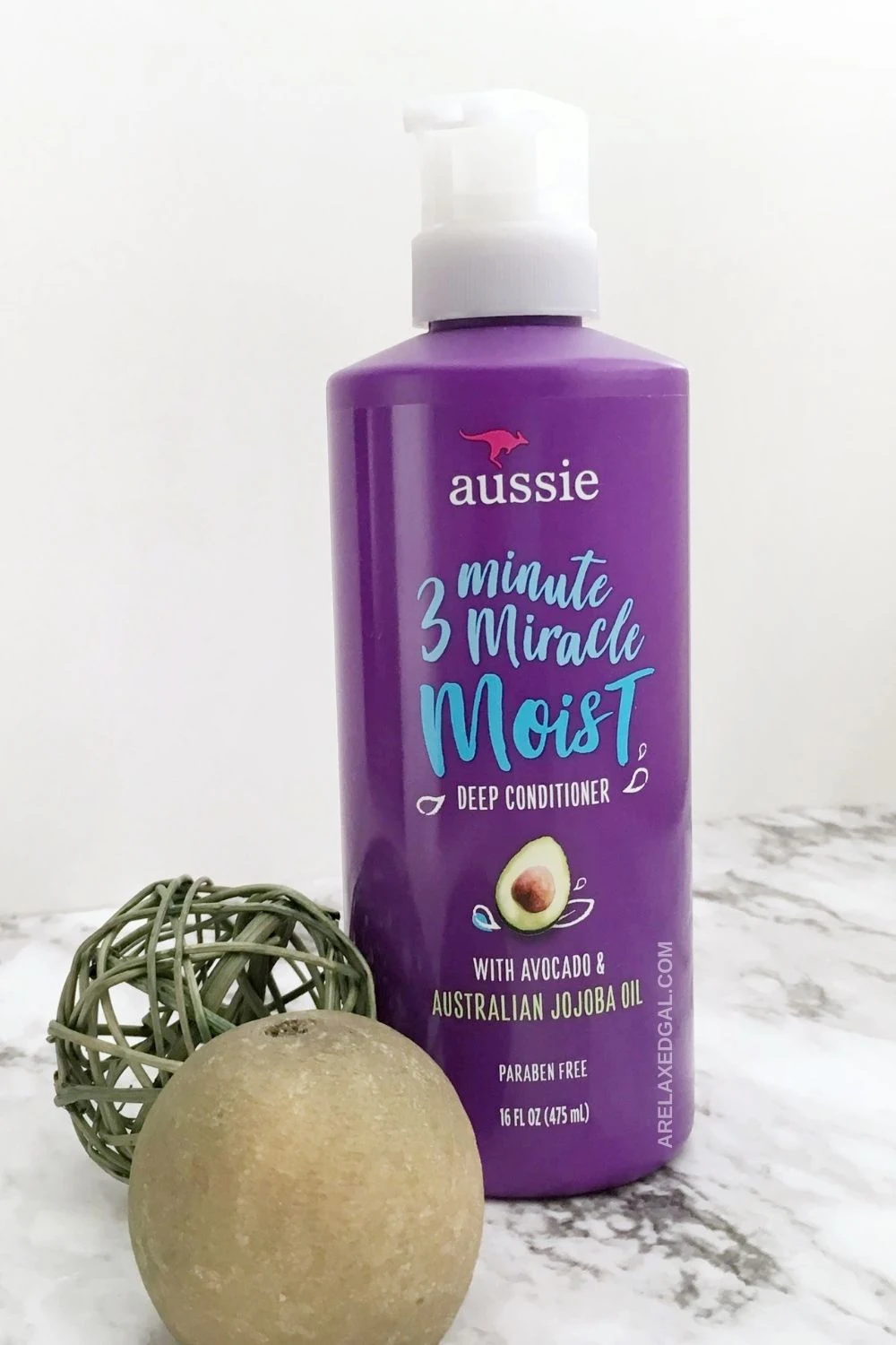 Bottle of the Aussie 3 Minute Miracle Moist Deep Conditioner.