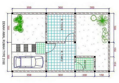  Denah  Rumah  Sederhana  Type  21  Desain Rumah 