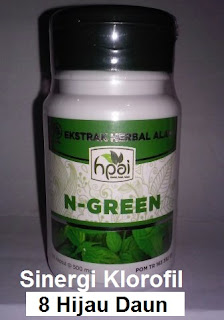 Jual khasiat N Green Hpai original Sinergi 8 klorofil hijau daun obat herbal
