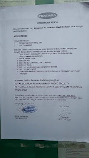 PT. Pratama Abadi Industri Serpong Tangerang.
