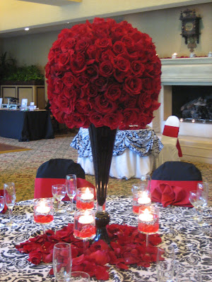 Black White and Red Wedding Flowers