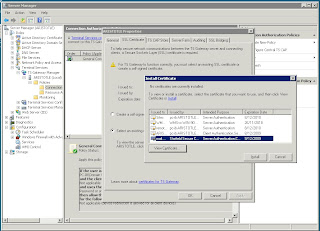 Screenshot of TS Gateway Configuration