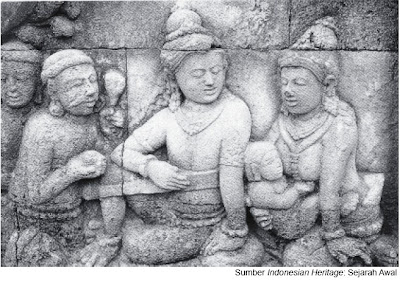 relief pada Candi Borobudur ini memperlihatkan kehidupan masyarakat Jawa pada abad ke-7 dan 8.