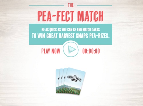 Harvest Snaps The Pea-Fect Match Memory Contest