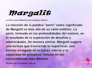▷ Significado del nombre Margalit