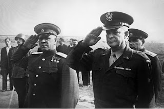 Marshal Georgy Konstaninovich and General Dwight D. Eisenhower
