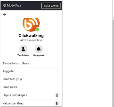 grup chat facebook cilokwalking