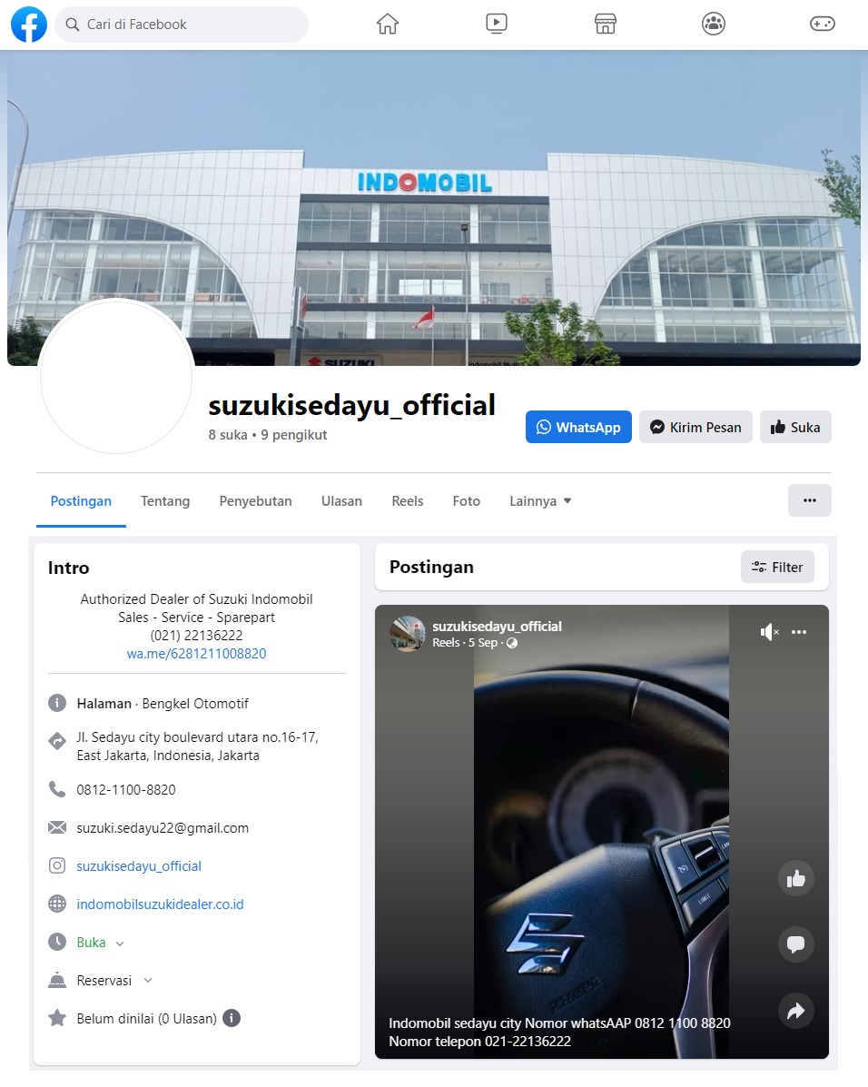 Suzuki Bekasi Barat Facebook