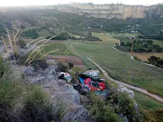 My sleeping place on a cliff with a great view