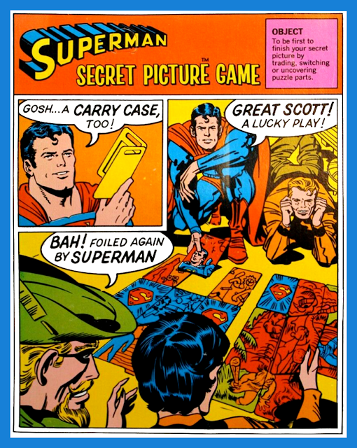 1971 Mattel Comic Game : Superman Secret Picture Game