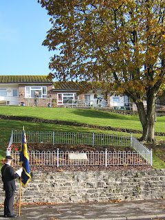 Lyme Regis Standard Bearer at the Polish airmen's memorial