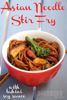  Healthy Asian Noodle Stir Fry Recipe with Tahini Soy Sauce