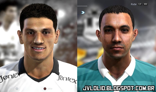 Face de Fábio Santos do Corinthians e Face de Iarley do Goiás para PES 2012 Download, Baixar Faces de Fábio Santos e Iarley para PES 2012