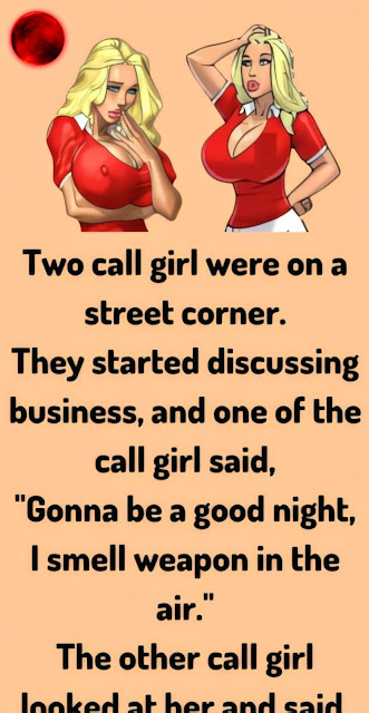 Two call girl were on a street corner