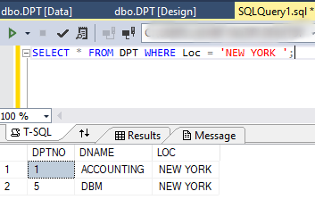 SQL DATABASE WHERE CLAUSE