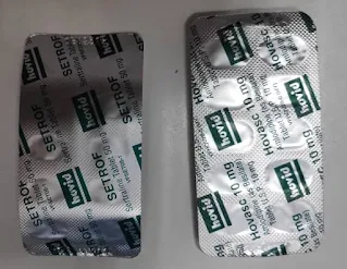 Setrof 50 mg and Hovasc 10 mg