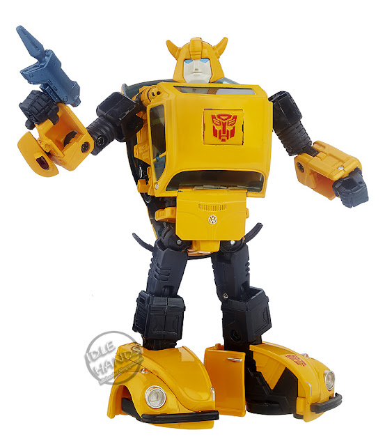 San Diego Comic-Con 2016 Toys R Us Exclusive TRANSFORMERS Masterpiece Bumblebee transforming action figure pack from Hasbro