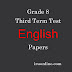 Grade-8-Third term test-English Question Papers and Answer Sheets  