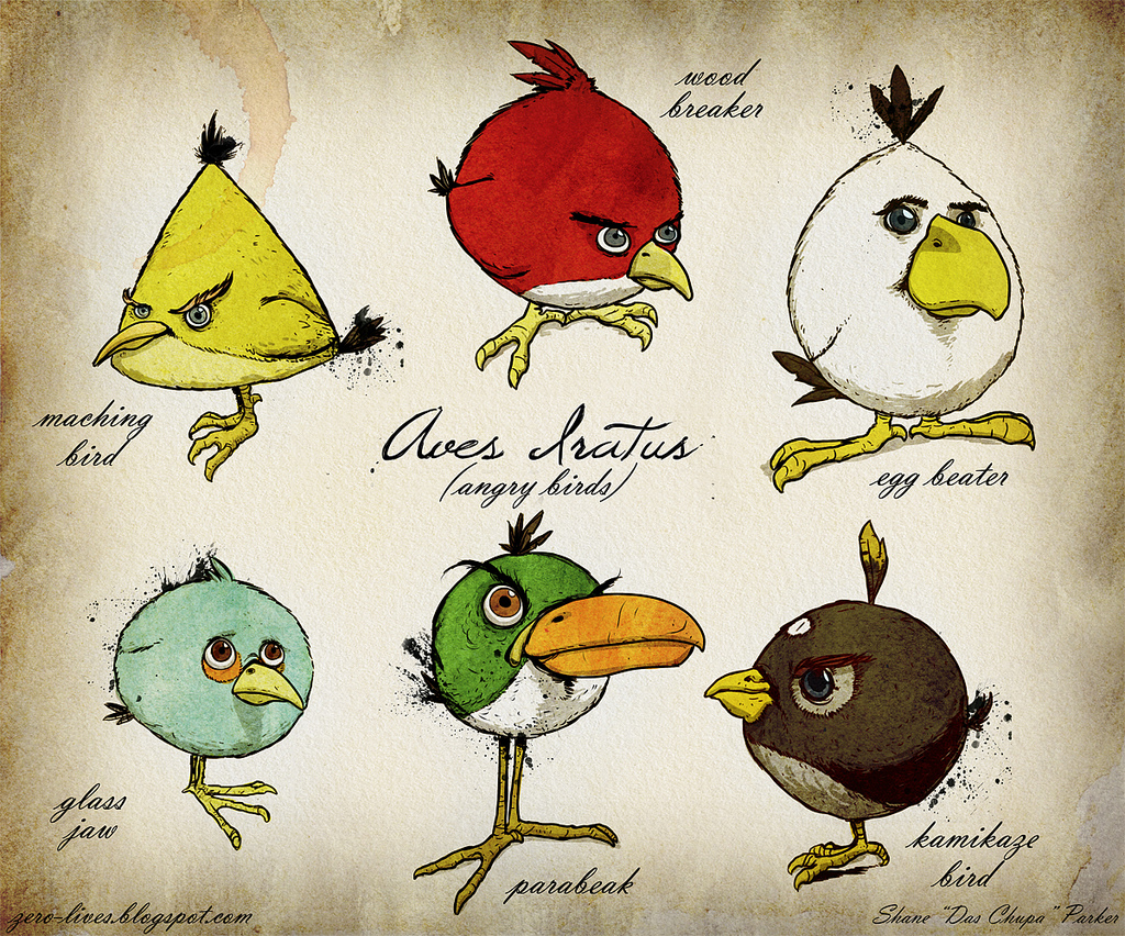 angry bird drawings