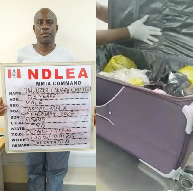 Europe-Bound Man With Cocaine And Heroin Busted By NDLEA