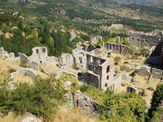 the settlement under the castle and part of the Mystras citadel