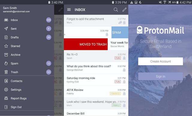 تطبيق ProtonMail خدمة الرسائل المشفرة الأكثر أمانا للأندرويد والآيفون