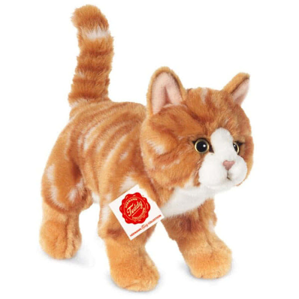 Teddy Hermann Standing Red Tabby Cat Soft Toy 20cm