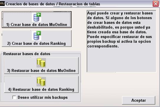 Restaurando base de datos