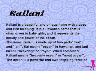 meaning of the name "Kailani"