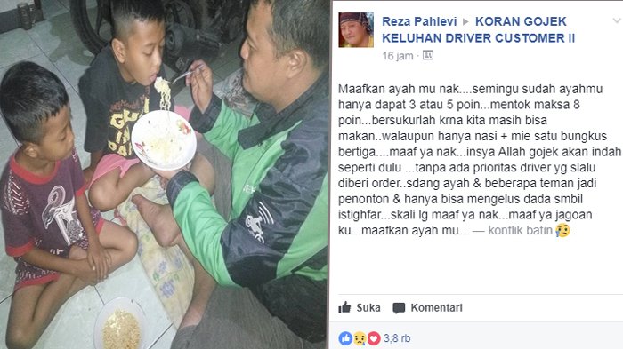 Hanya Mampu Belikan Nasi dan Mie Instant Untuk Dua Anaknya 