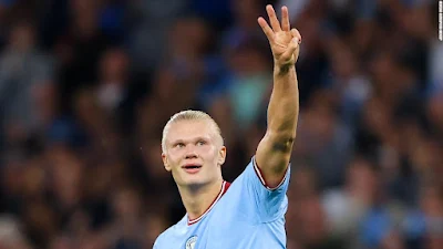 Erling Haaland scored his second hat-trick