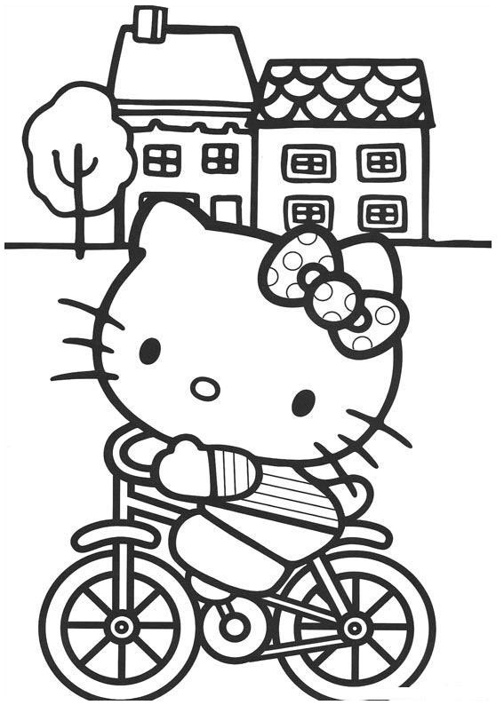 hello kitty valentines day coloring. Hello Kitty Skateboard