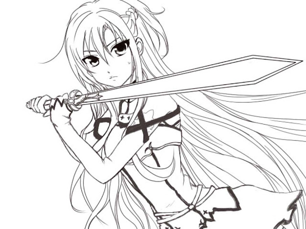 Sword Art Online Coloring Pages Az Coloring Pages For Famous Along With  Stunning Sword Art Online