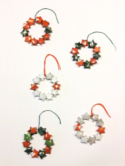 mini ghirlande di carta per Natale
