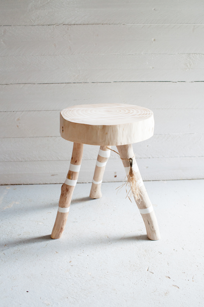 natural timber stool