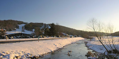 creek and snow