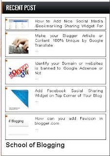 How can you "Add a Dynamic Recent  Post Widget " in blogger.com