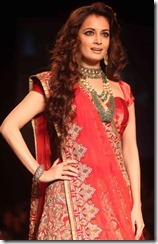 Actress Dia Mirza @ Lakme Fashion Week 2013 Day 5 Stills
