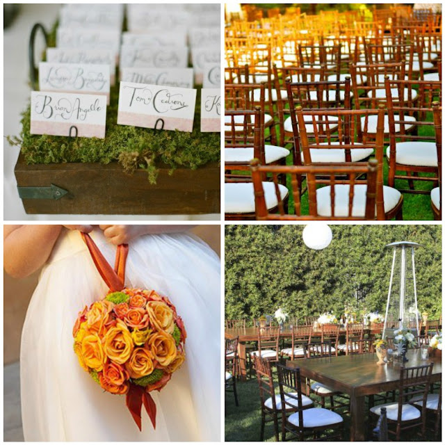 For this lovely outdoor barn wedding we selected large wooden tables and