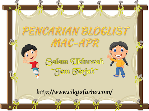 Pencarian Bloglist Mac-April Cikgu Farha