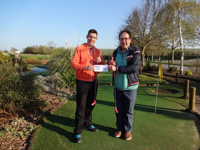 Richard Gottfried and Peter Jones - champions of the Welsh Regional Qualifier for the American Golf Adventure Golf National Pairs Championship at Clays Golf Centre in Wrexham