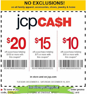 Free Printable JCPenney Coupons