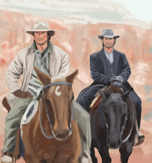 3:10 to Yuma movie still Photoshop study