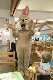 Easter bunny at garden centre event