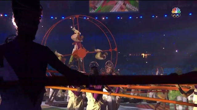 Hamster wheels African slaves Rio 2016 Olympic Games Opening Ceremony