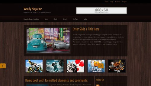 Woody Magazine Blogger Template