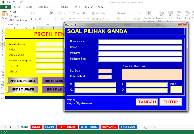 Input Soal Pilihan Ganda