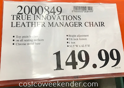 Deal for the True Innovations Leather Manager Chair at Costco