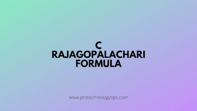 C Rajagopalachari Formula