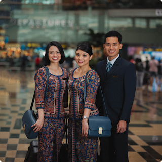 One of the most recognized cabin crew uniforms in the world - Singapore Airlines.
